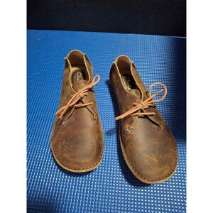 Womens Clarke Artisian Shoe In Size 6. Natural Leather. Handmade Look.